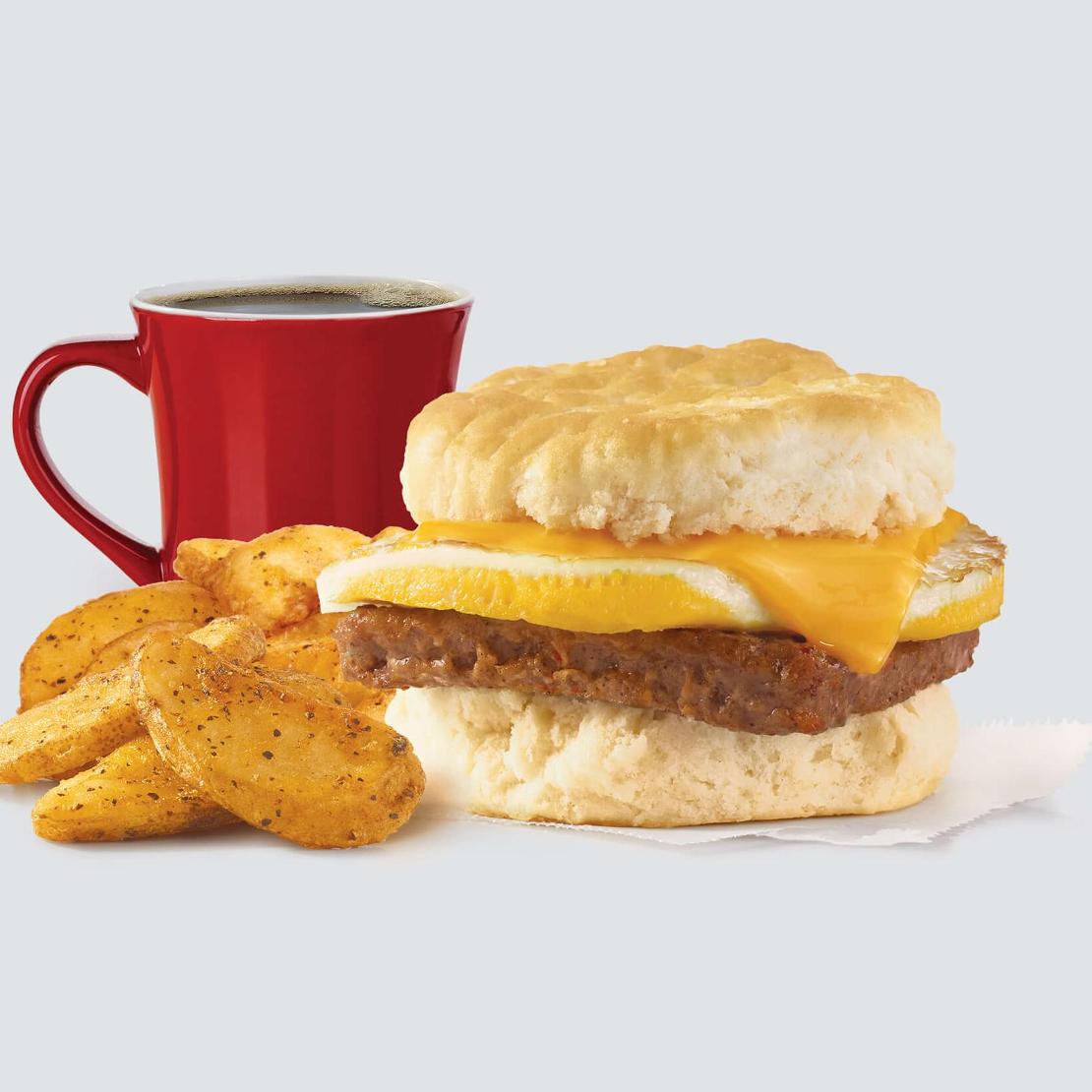 Order Sausage, Egg & Cheese Biscuit Combo food online from Wendy store, Dallas on bringmethat.com