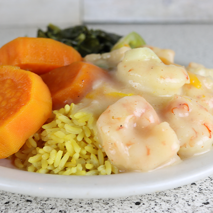 Order Smothered Shrimp food online from Sisters of The New South store, Savannah on bringmethat.com