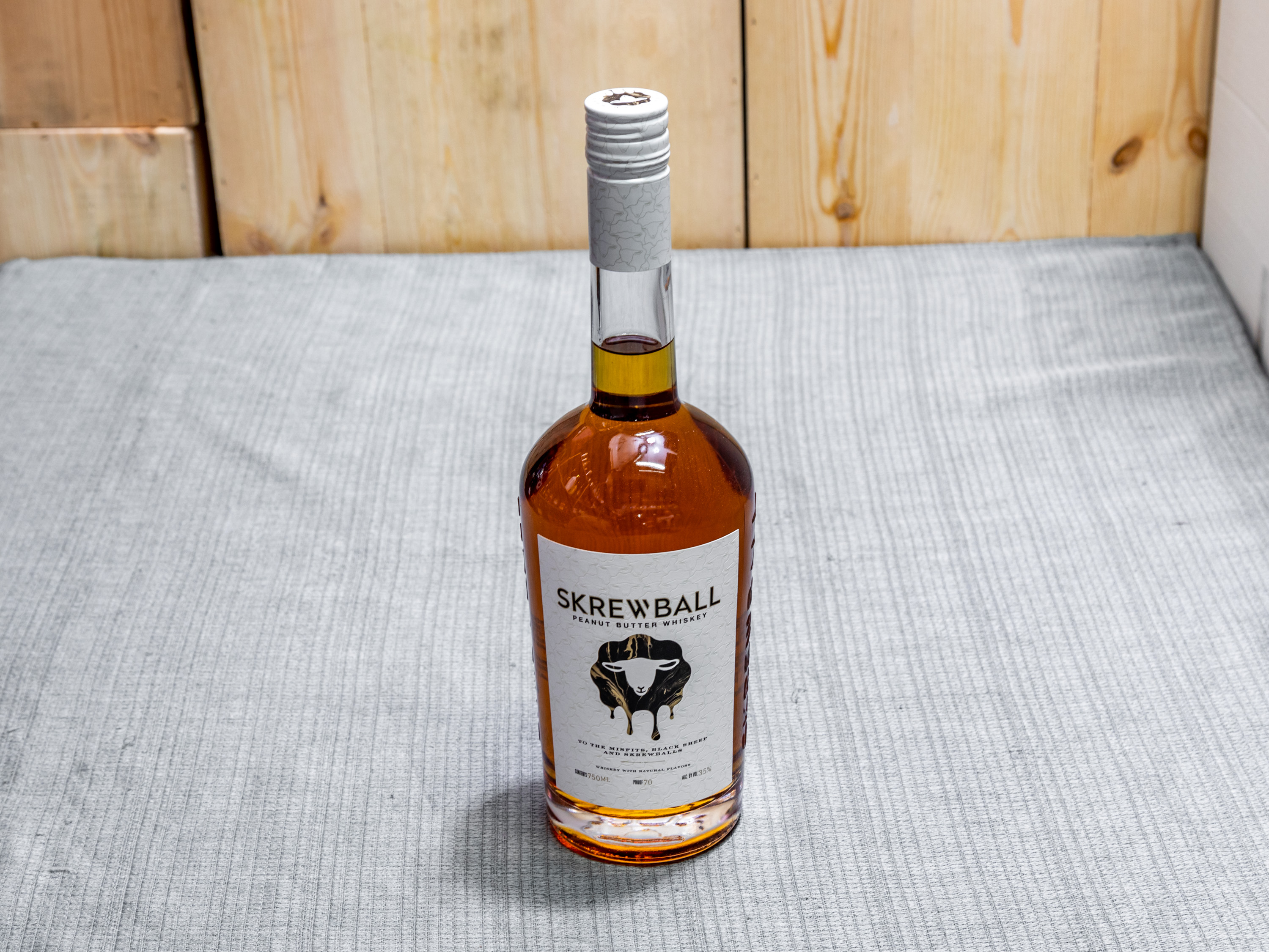 Order Skrewball Peanut Butter Whiskey 750 ml. food online from West Islip Wines & Liquors store, West Islip on bringmethat.com