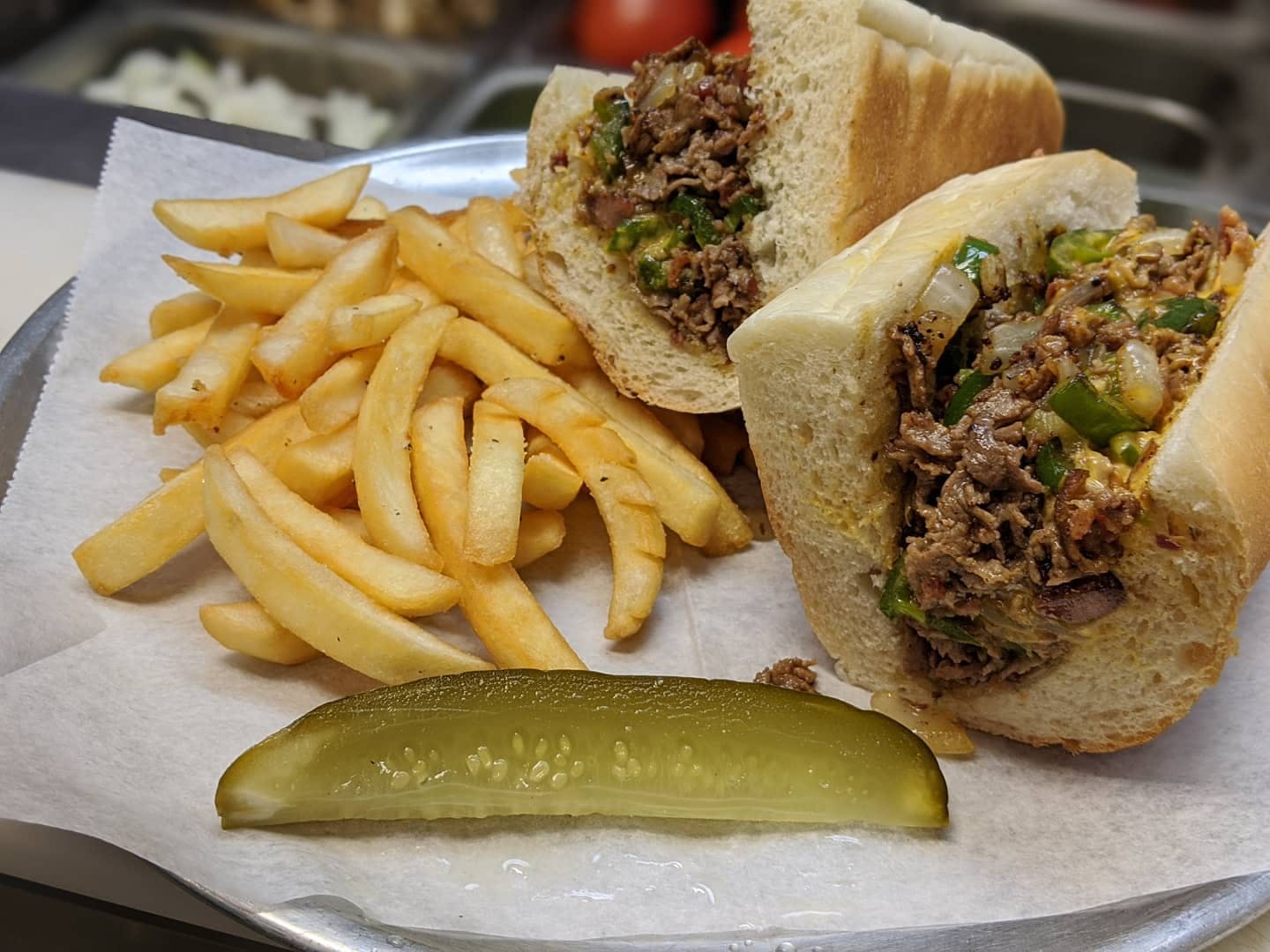 Order "The Southstreet" Philly Cheesesteak - Sandwich food online from Lucino Pizza store, Las Vegas on bringmethat.com