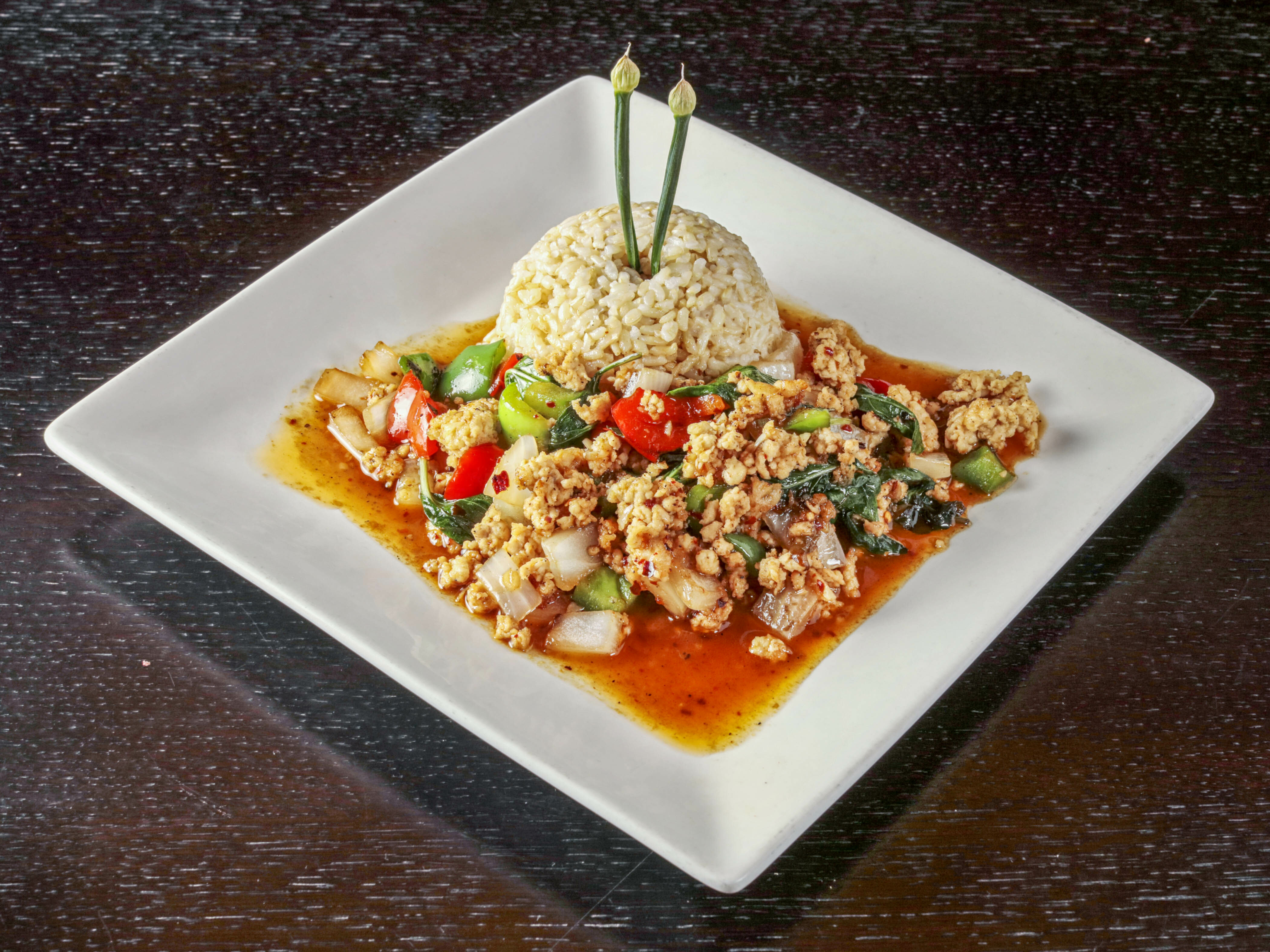 Order Thai Sweet Basil food online from Keo Restaurant store, Tulsa on bringmethat.com