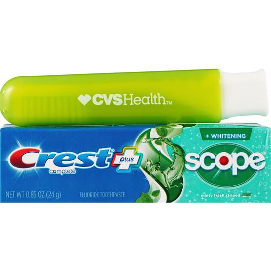 Order CVS Health Travel Toothbrush with Crest Complete Whitening Toothpaste (Assorted Colors) food online from CVS store, SPRING VALLEY on bringmethat.com
