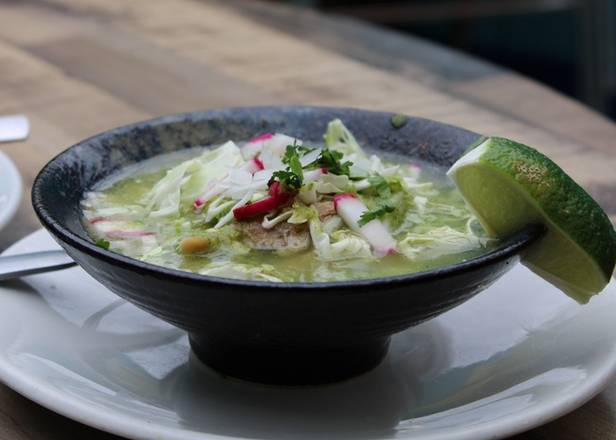 Order Pozole food online from Cuco Taqueria store, Columbus on bringmethat.com