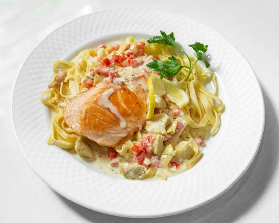 Order L-Sauteed Salmon food online from Reales Italian Cafe store, Austin on bringmethat.com