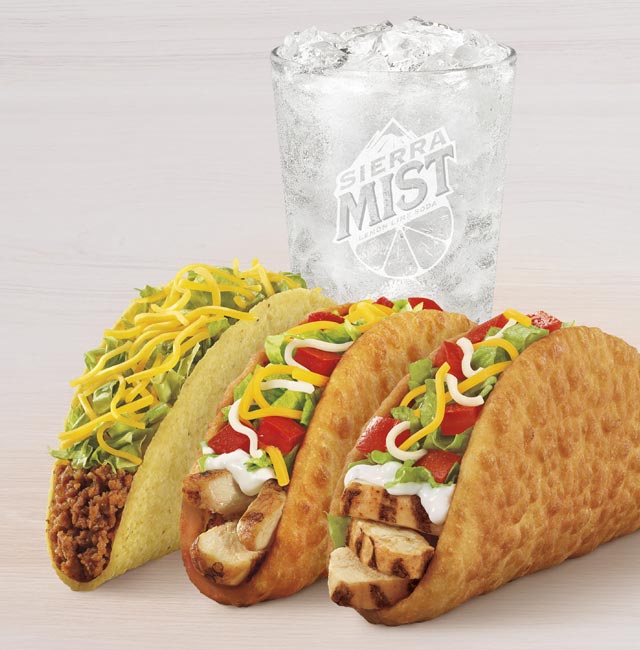Order 2 Chicken Chalupas Supreme Combo food online from Taco Bell store, Cairo on bringmethat.com