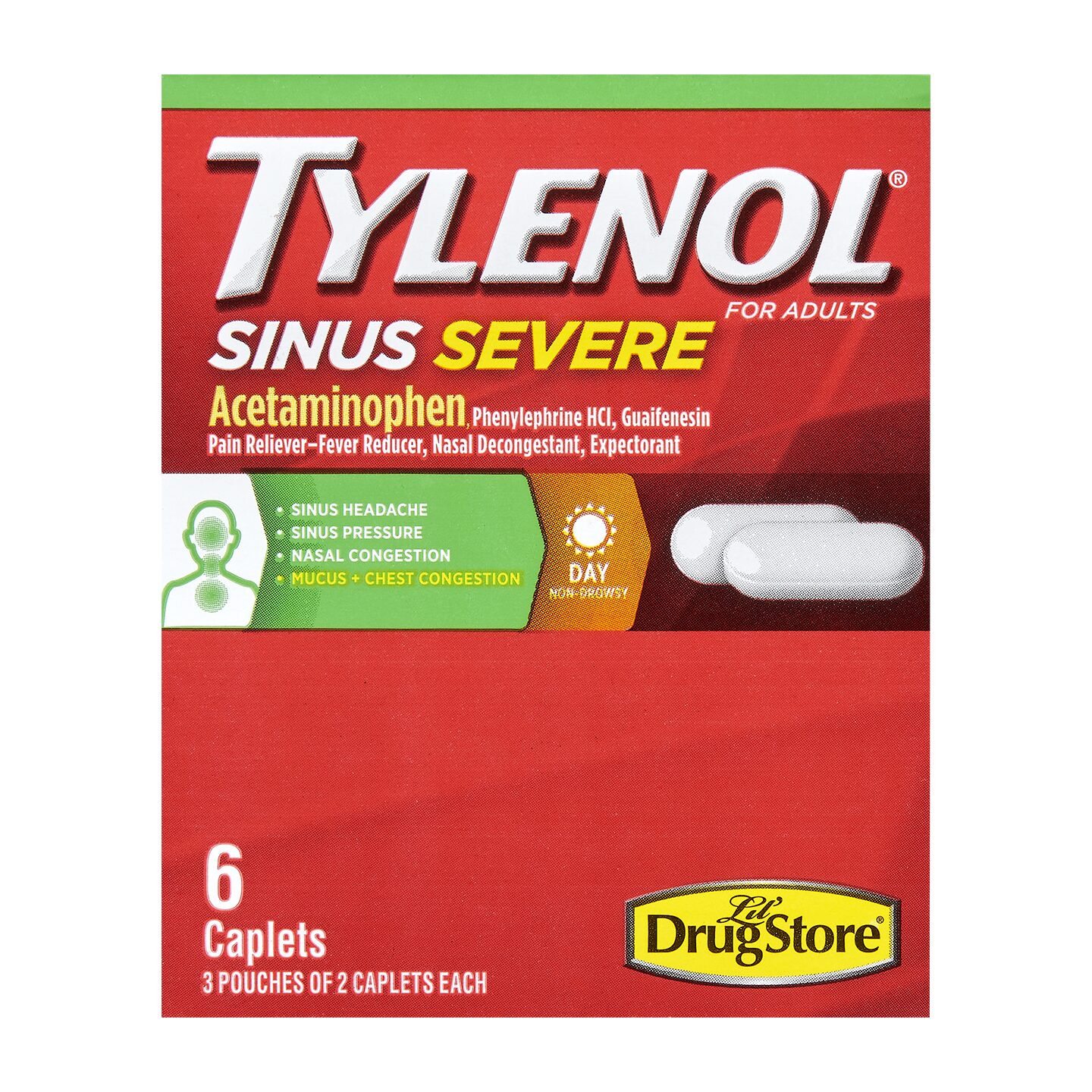 Order Tylenol Sinus Severe 6ct food online from Sheetz store, Pittsburgh on bringmethat.com