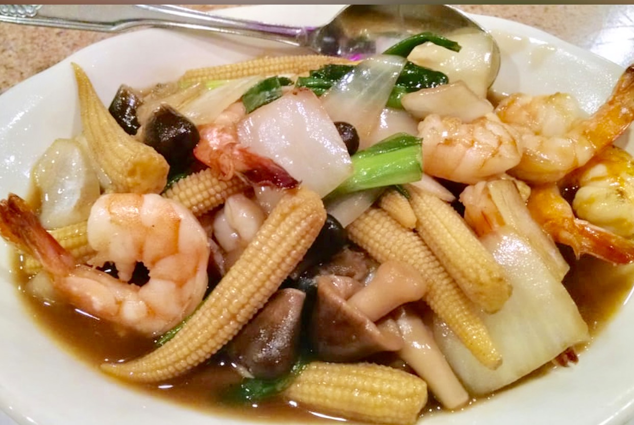 Order 1. Shrimp and Baby Corn food online from Thai Original Bbq store, Culver City on bringmethat.com
