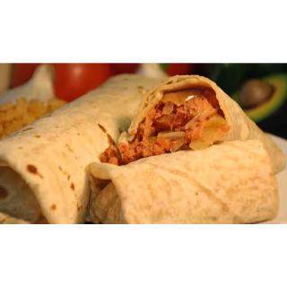 Order Beef Burrito food online from Aliberto Jr Fresh Mexican Food store, Riverside on bringmethat.com