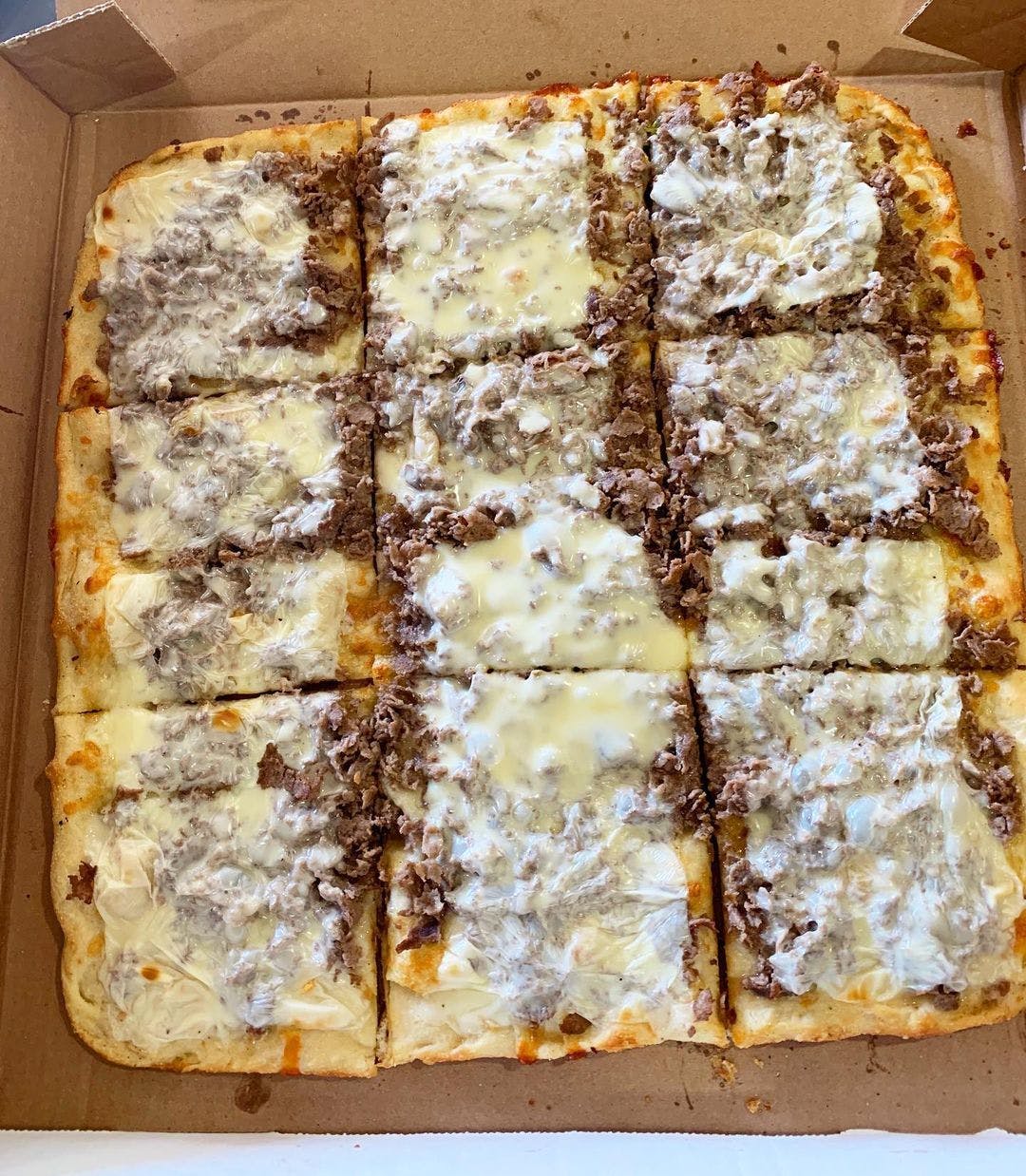 Order Cheesesteak Brooklyn Pizza - Pizza food online from Pasquales Pizzeria store, Wall Township on bringmethat.com