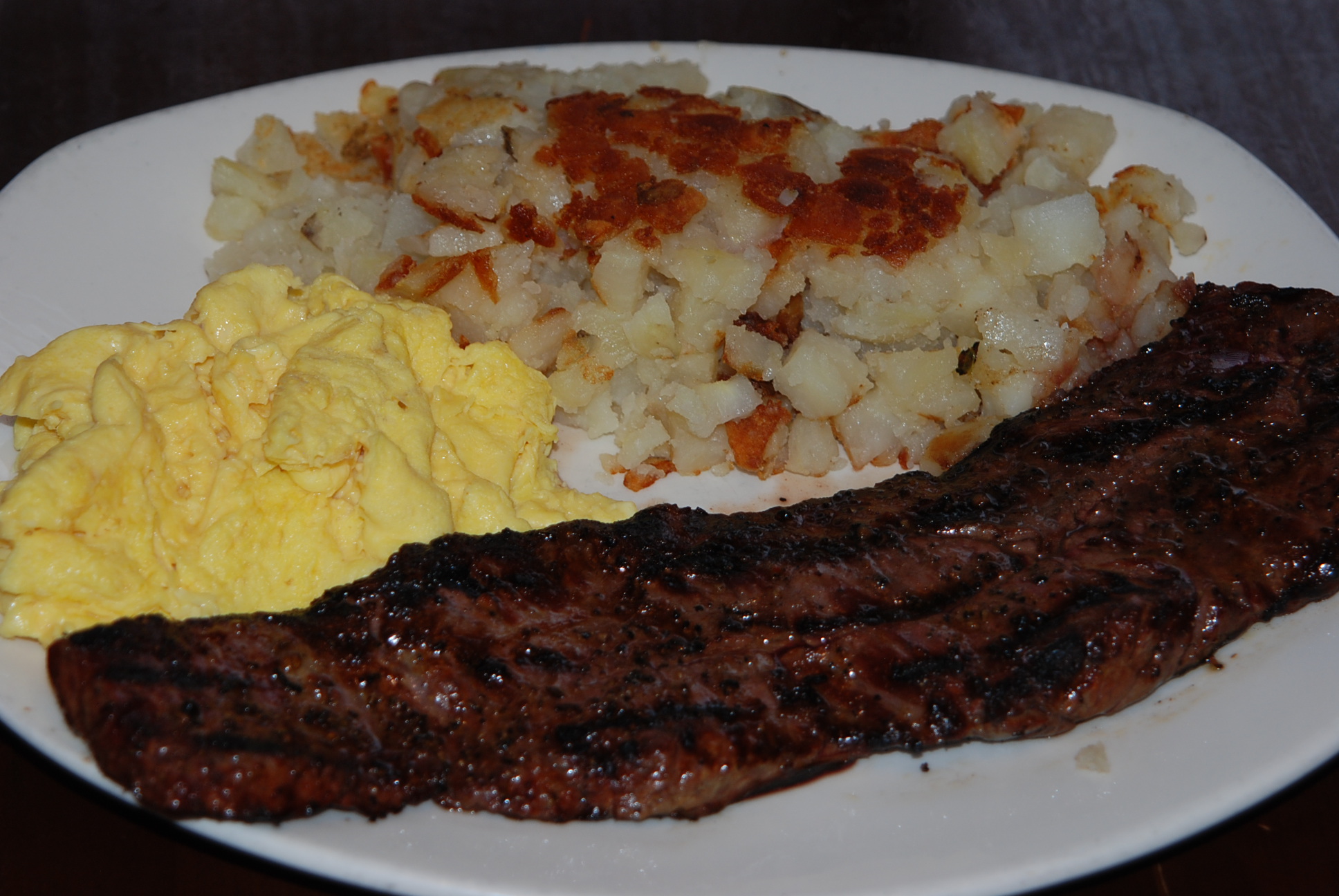 Order Skirt Steak and Eggs food online from Blueberry Hill Breakfast Cafe store, Darien on bringmethat.com