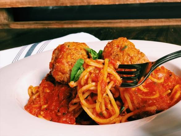 Order Spaghetti & Meatballs food online from Gaetano Restaurant store, Torrance on bringmethat.com