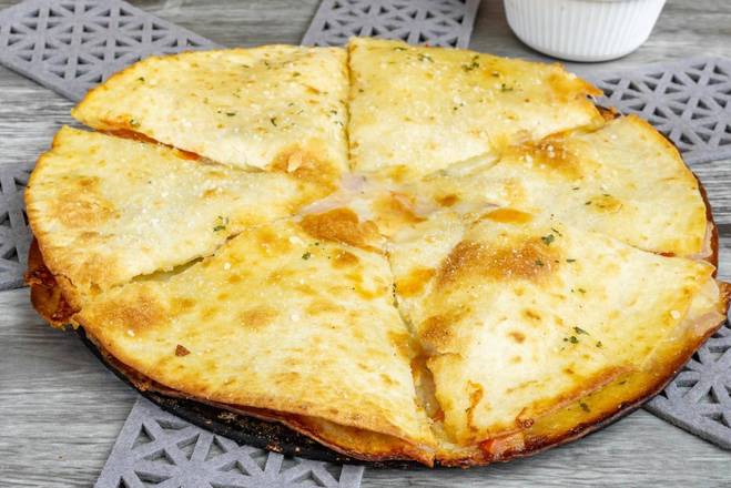 Order Chicken Quesadillas food online from Palios Pizza Cafe store, Katy on bringmethat.com