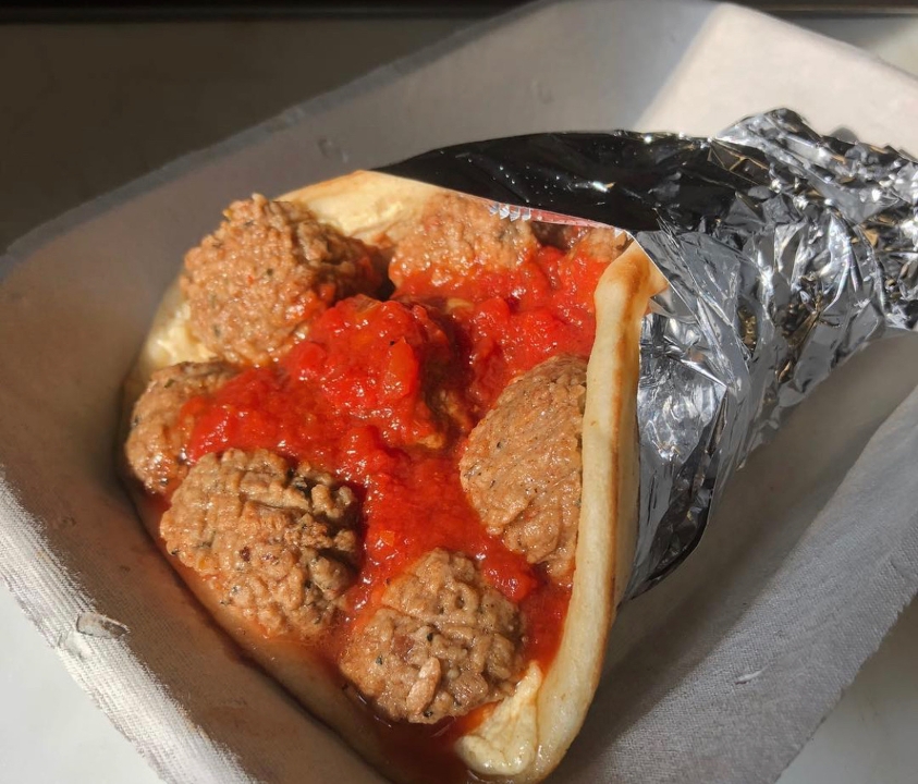 Order Meatball "Parm" Pita food online from Greens And Grains store, Galloway on bringmethat.com