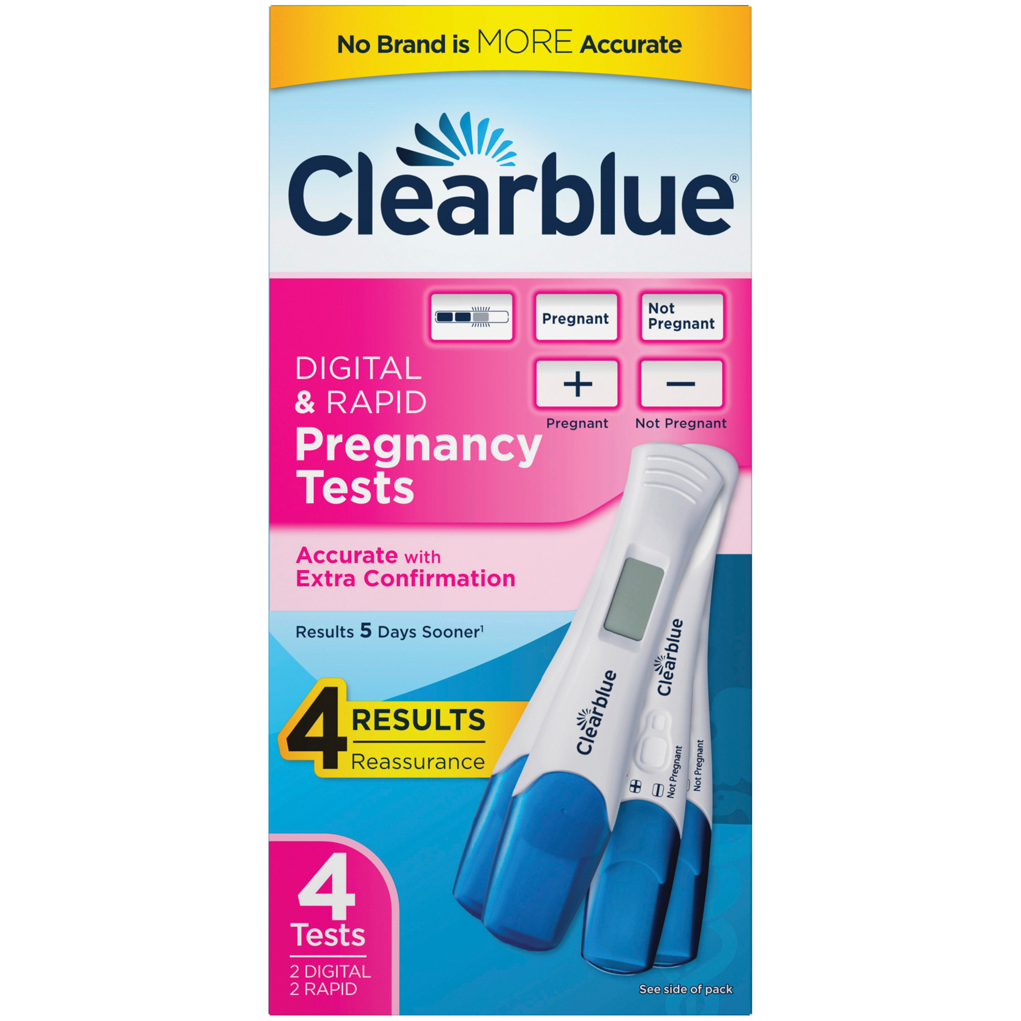 Order Clearblue Pregnancy Test, Digital & Rapid - 4 ct food online from Rite Aid store, Cathedral City on bringmethat.com