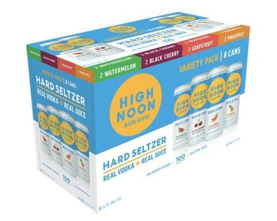 Order High Noon Variety Pack, 8pk-355mL  can hard seltzer (4.50% ABV) food online from Cold Spring Liquor store, Liberty Hill on bringmethat.com