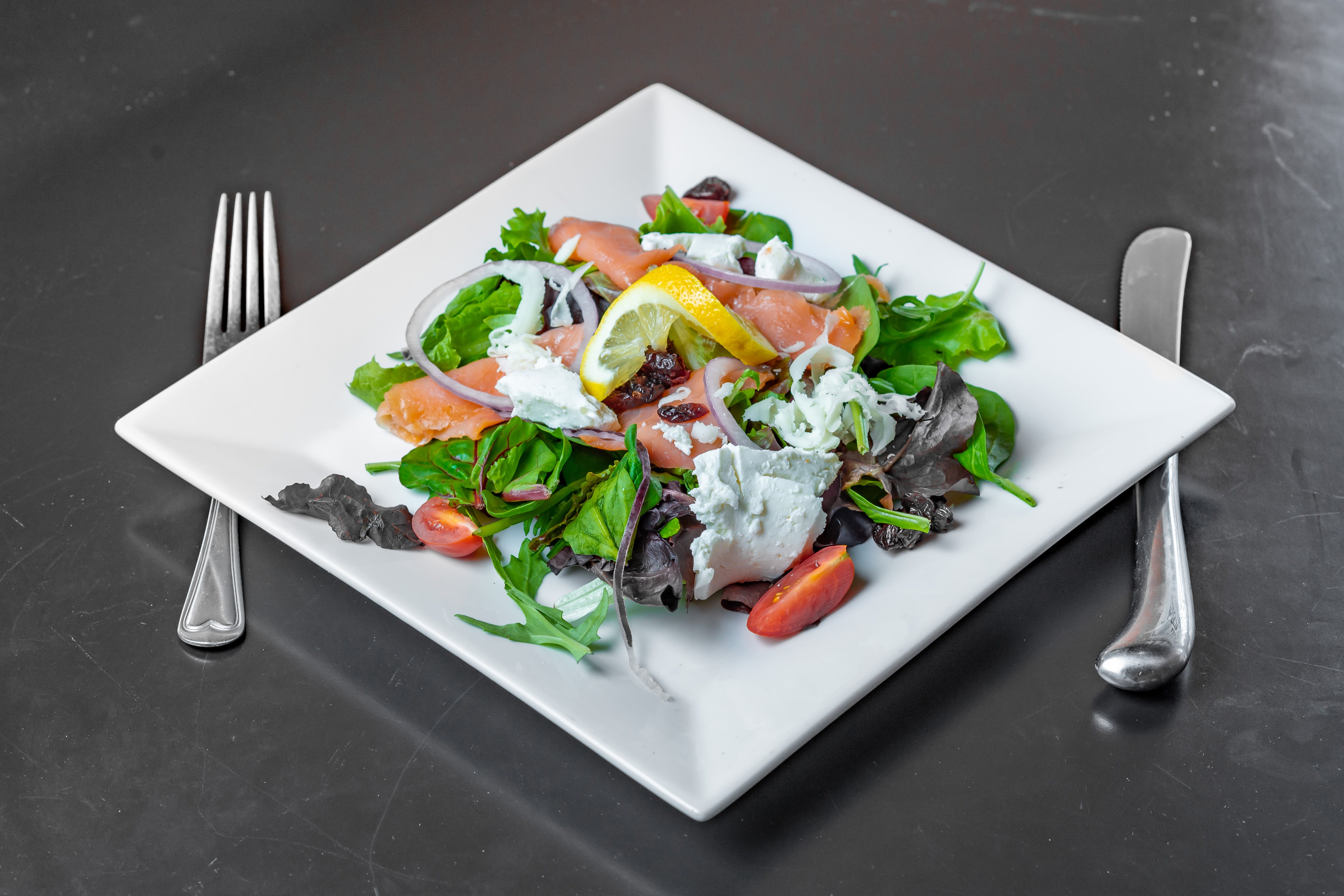 Order Smoked Salmon Salad - Salad food online from Little Italy Brick Oven store, Washington on bringmethat.com