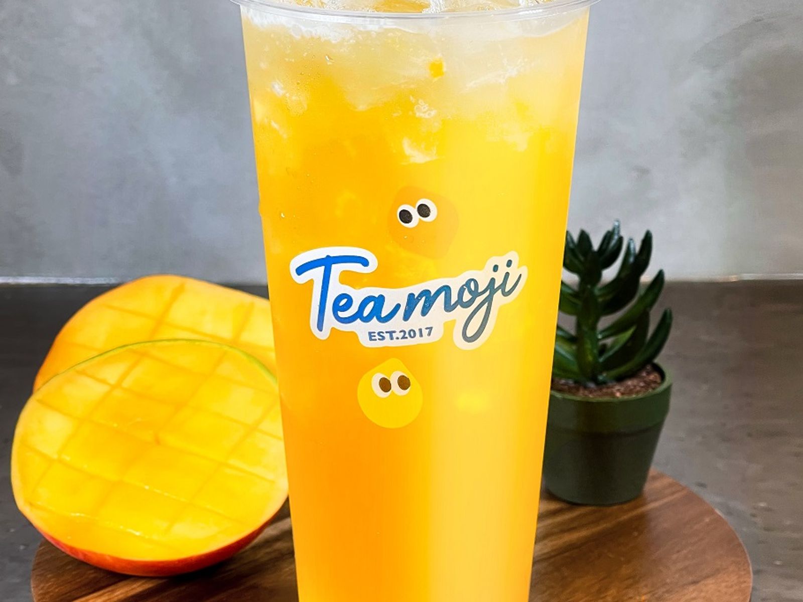 Order A5 Passion Mango Green Tea A5 百香芒芒 food online from Teamoji store, Champaign on bringmethat.com