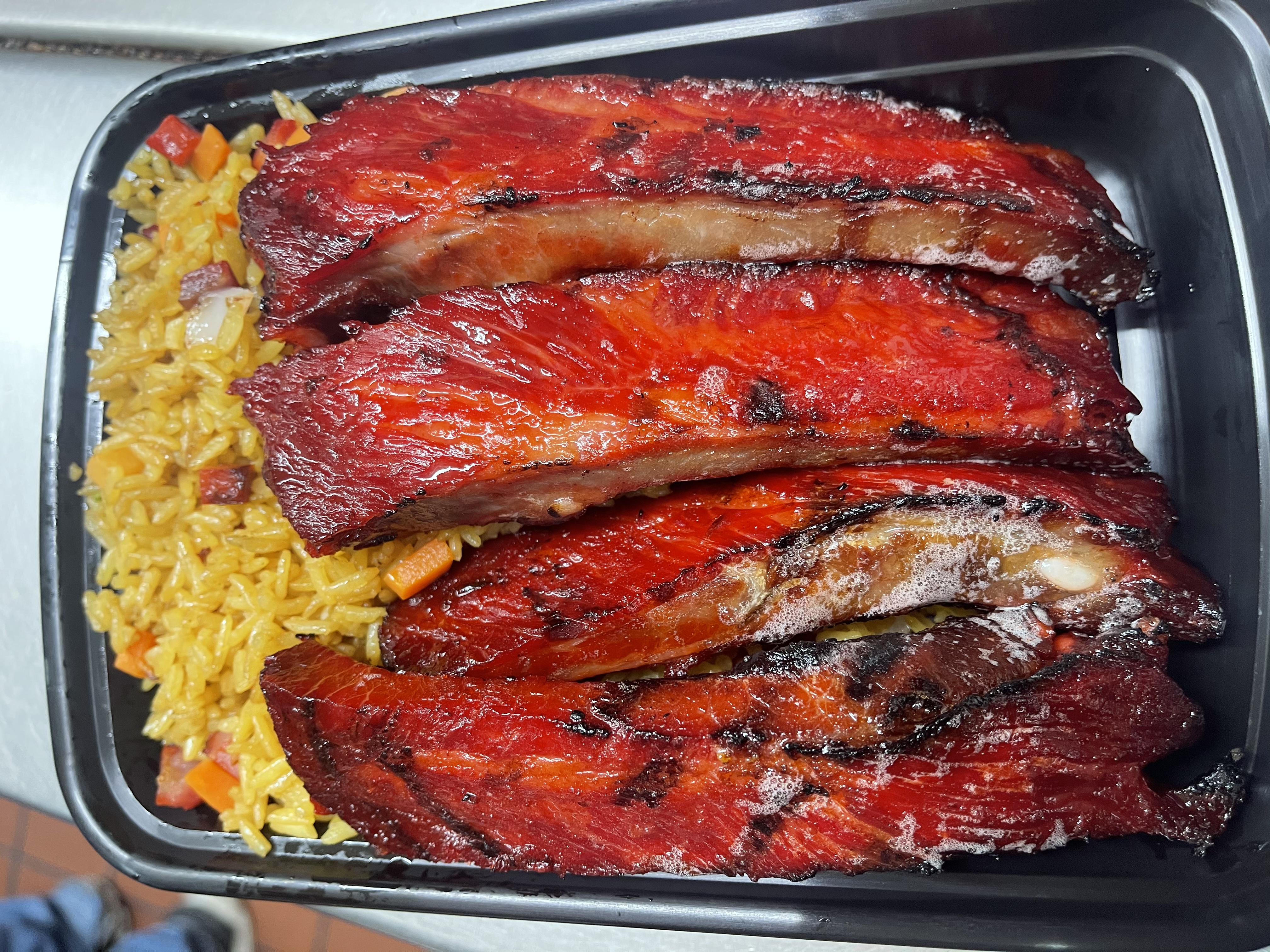 Order S14. BBQ Spare Ribs Combo Plate food online from Fujian store, Wood-Ridge on bringmethat.com
