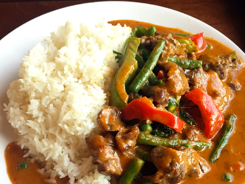 Order Beef Panang Curry with Rice food online from Tea Diner store, West Roxbury on bringmethat.com