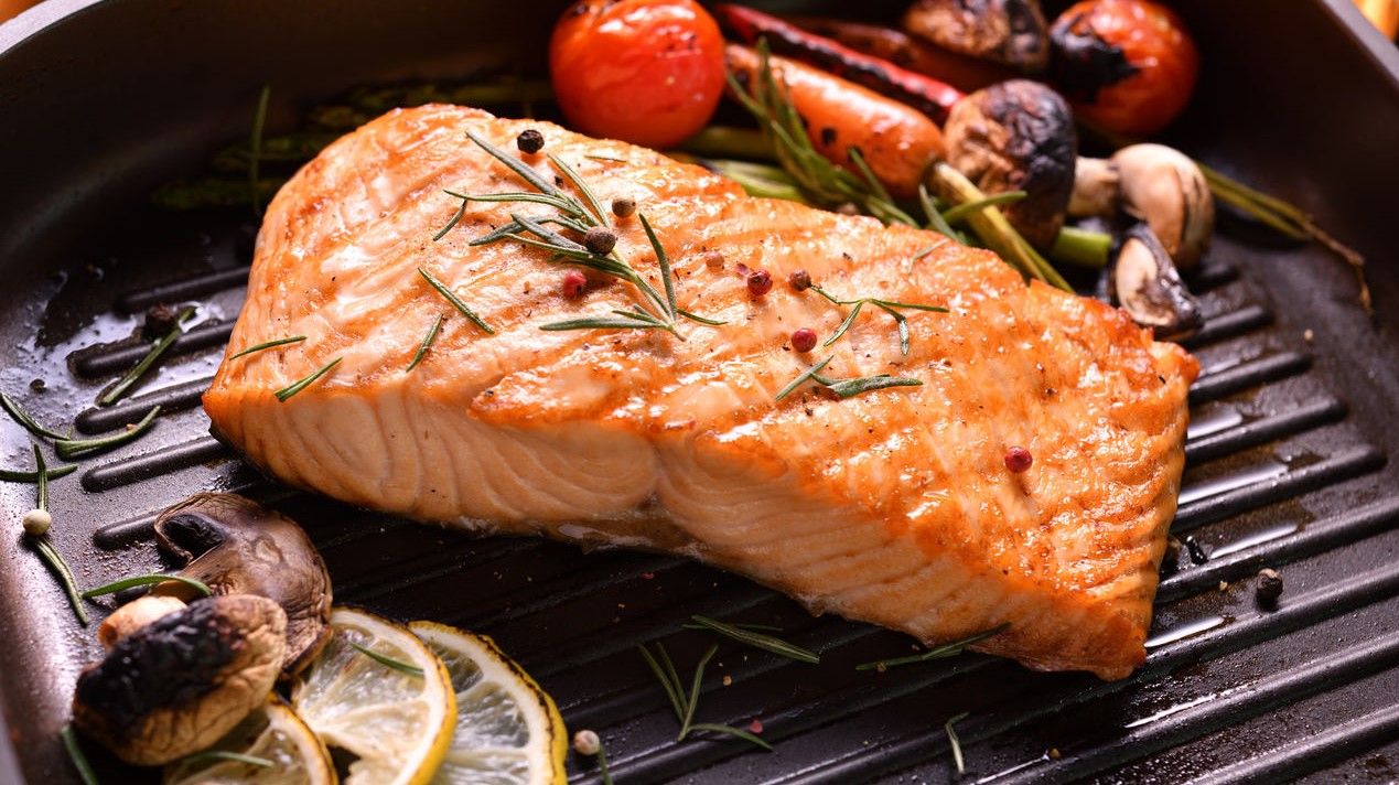Order Grilled Salmon  food online from Bacalhau Grill store, San Jose on bringmethat.com