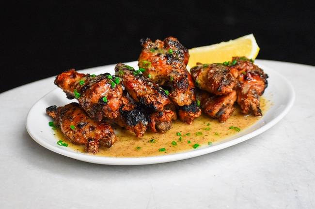 Order Chargrilled Mediterranean Wings food online from Carson store, Milwaukee on bringmethat.com