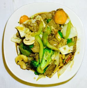 Order R57. Beef & Mixed Veggies food online from Peking Express store, Grandview on bringmethat.com