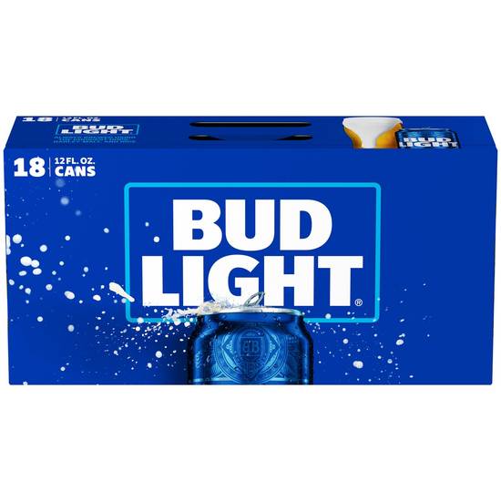 Order Bud Light Beer, Cans (Pack Of 18) food online from Red Roof Market store, Lafollette on bringmethat.com