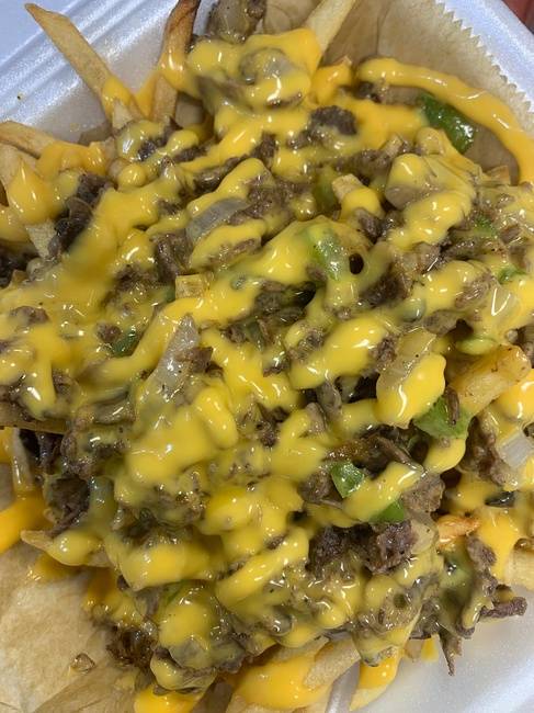 Order Philly Cheesesteak  fries (loaded fries) food online from From Philly To Charlit store, Charlotte on bringmethat.com
