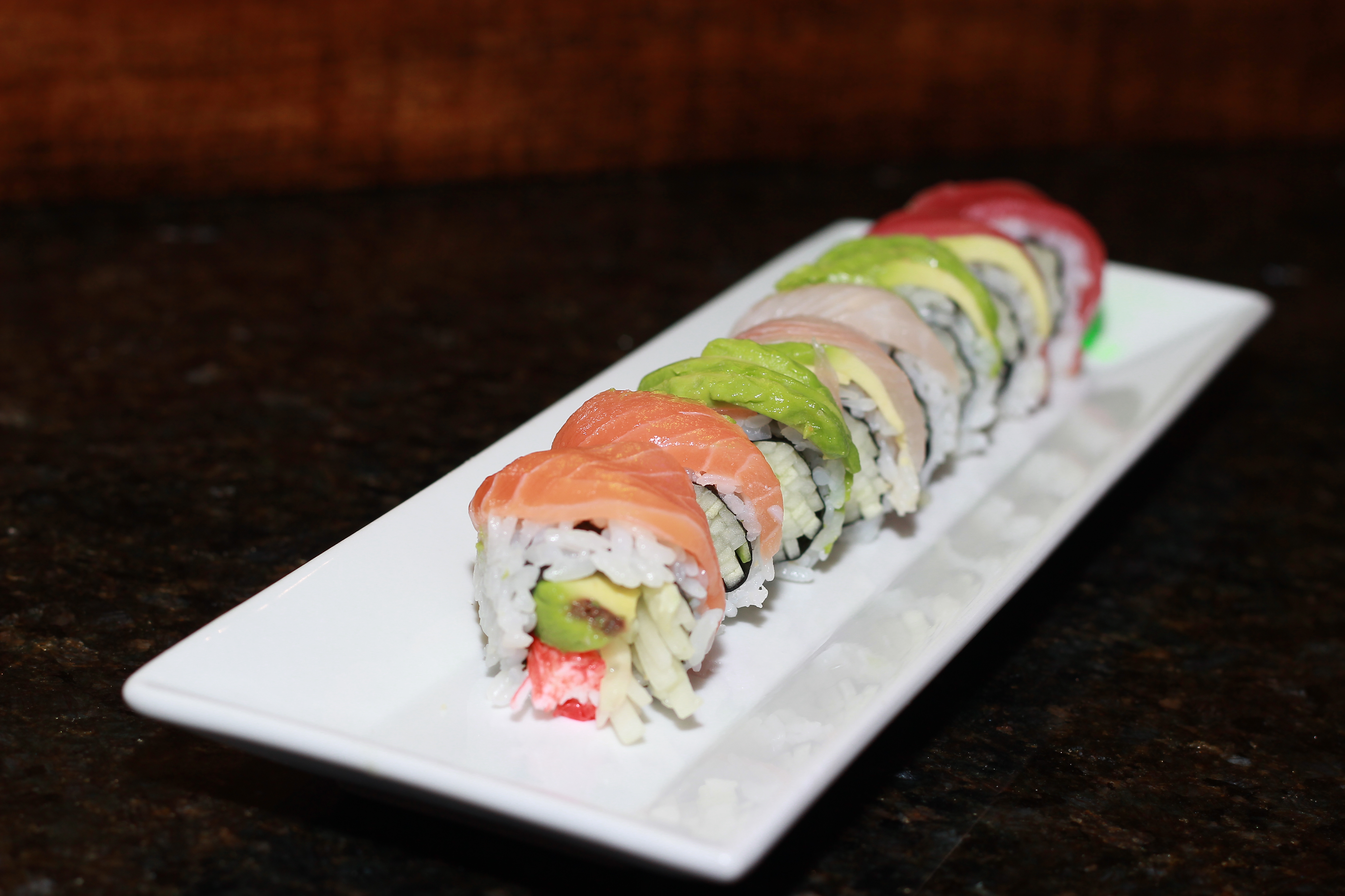 Order Rainbow Roll food online from Mr Tokyo Japanese Restaurant store, Matthews on bringmethat.com