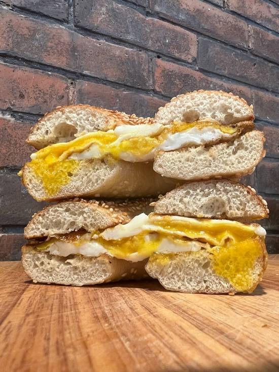 Order Egg Sandwich (No Cheese) food online from The Bagelry @ Olmo store, New Haven on bringmethat.com