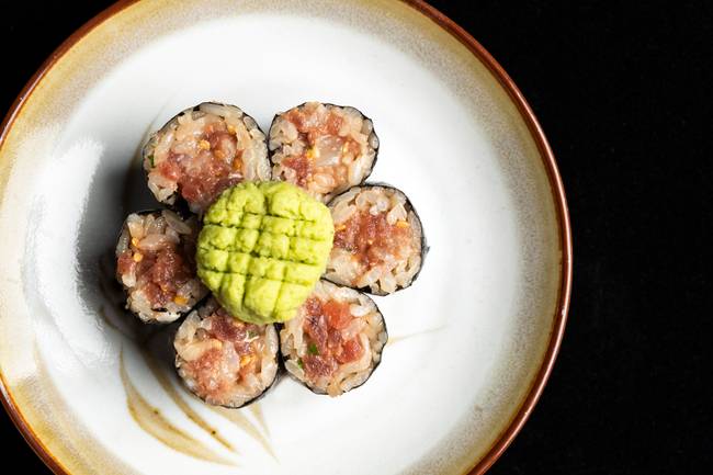 Order Spicy Tuna Maki. food online from Kissaki store, Greenwich on bringmethat.com