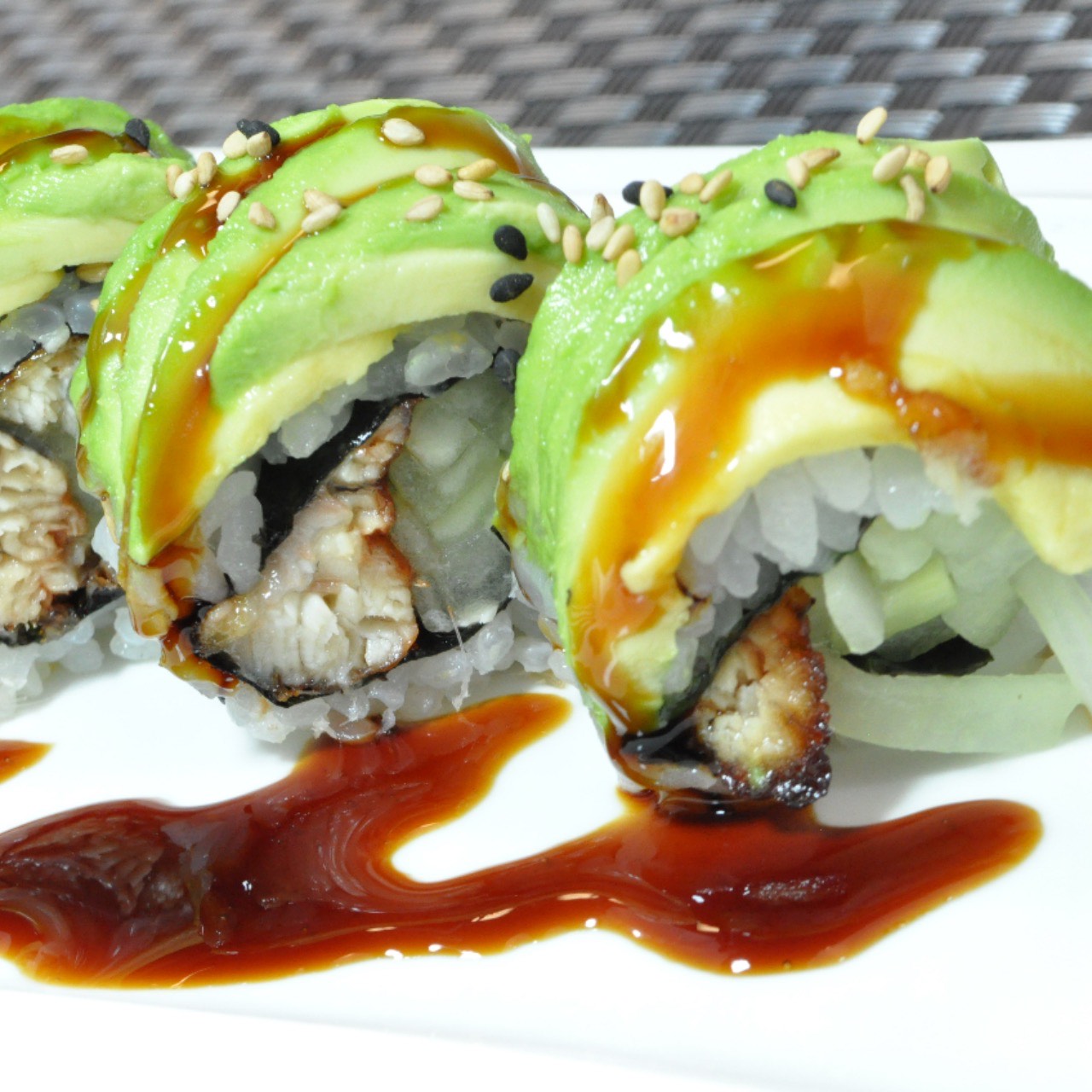 Order Dragon Roll  food online from Rice And Curry store, Ambler on bringmethat.com