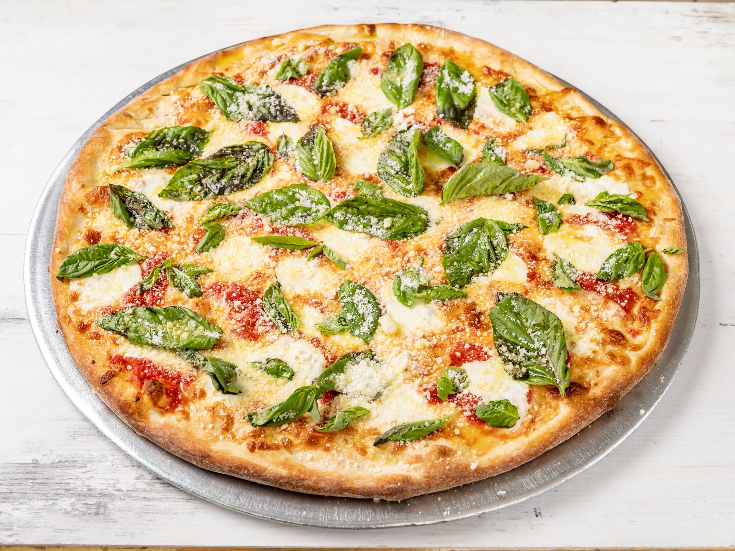 Order Margherita Pizza 18" food online from East Village Pizza & Kebabs store, New York on bringmethat.com