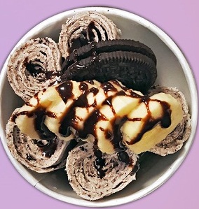 Order Bumblebee Rolled Ice Cream food online from Tea & Crepe Cafe store, Grand Forks on bringmethat.com