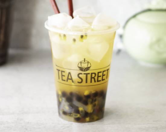 Order Passion  Fruit w Boba + Passion Fruit Jelly food online from Tea Street store, Glendale on bringmethat.com