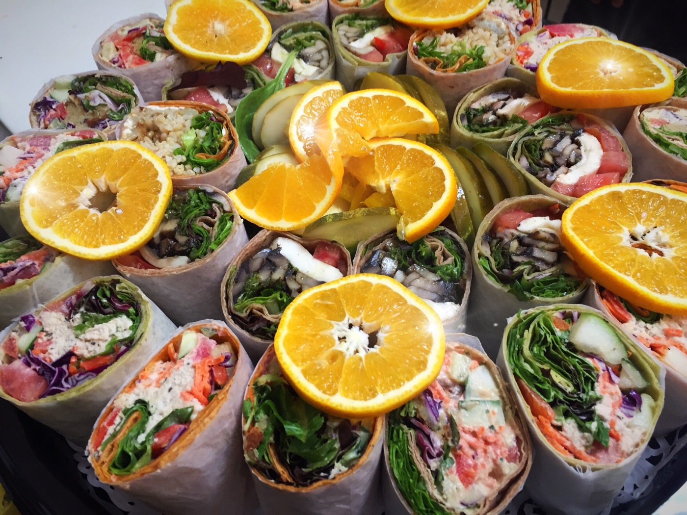 Order Assorted Wrap Tray food online from Healthy Garden & Gourmet Pizza store, Collingswood on bringmethat.com