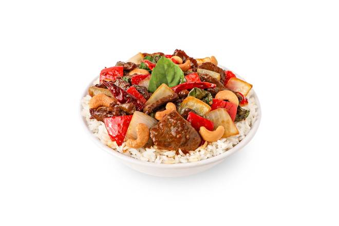 Order THAI BASIL CASHEW STEAK food online from Pick Up Stix store, Newport Beach on bringmethat.com