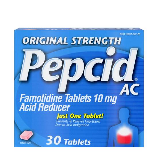 Order Pepcid AC Acid Reducer Tablets Original Strength (30 ct) food online from Rite Aid store, Willard on bringmethat.com