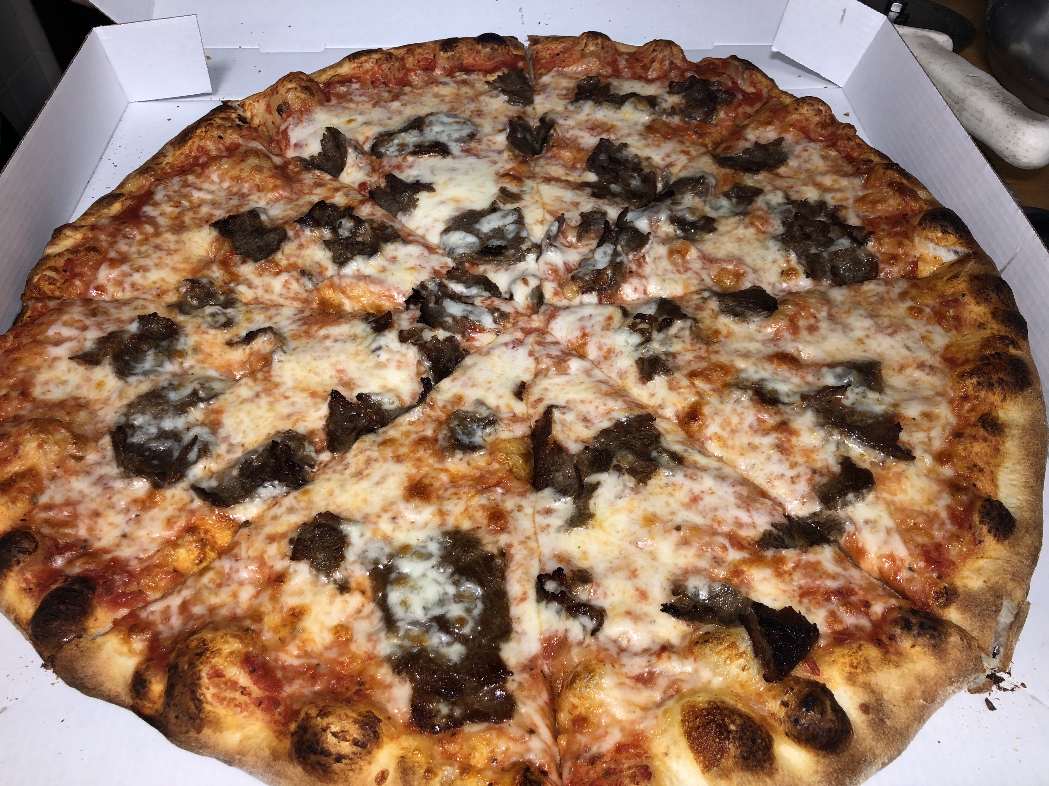 Order Cheese Steak Pizza food online from Little Italy store, Ridgefield Park on bringmethat.com