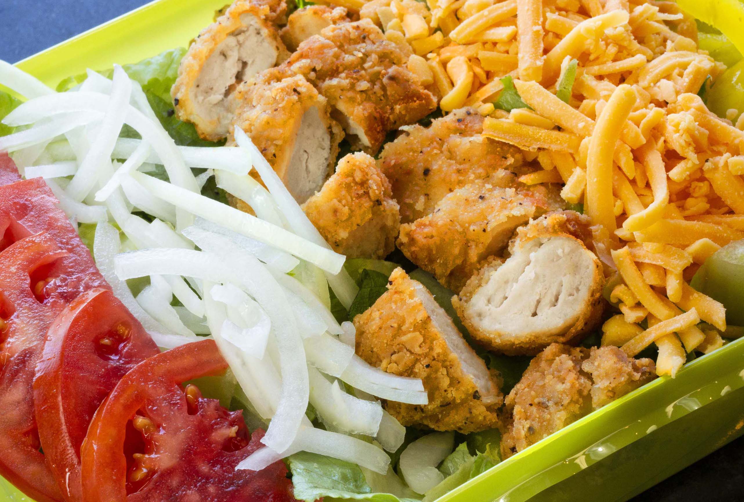 Order Crispy Chicken Salad food online from Tubbys Sub Shop & Just Baked Cupcakes store, Wixom on bringmethat.com