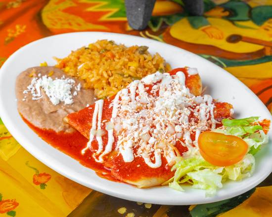 Order Enchiladas food online from Benito Tacos And More store, Fort Worth on bringmethat.com