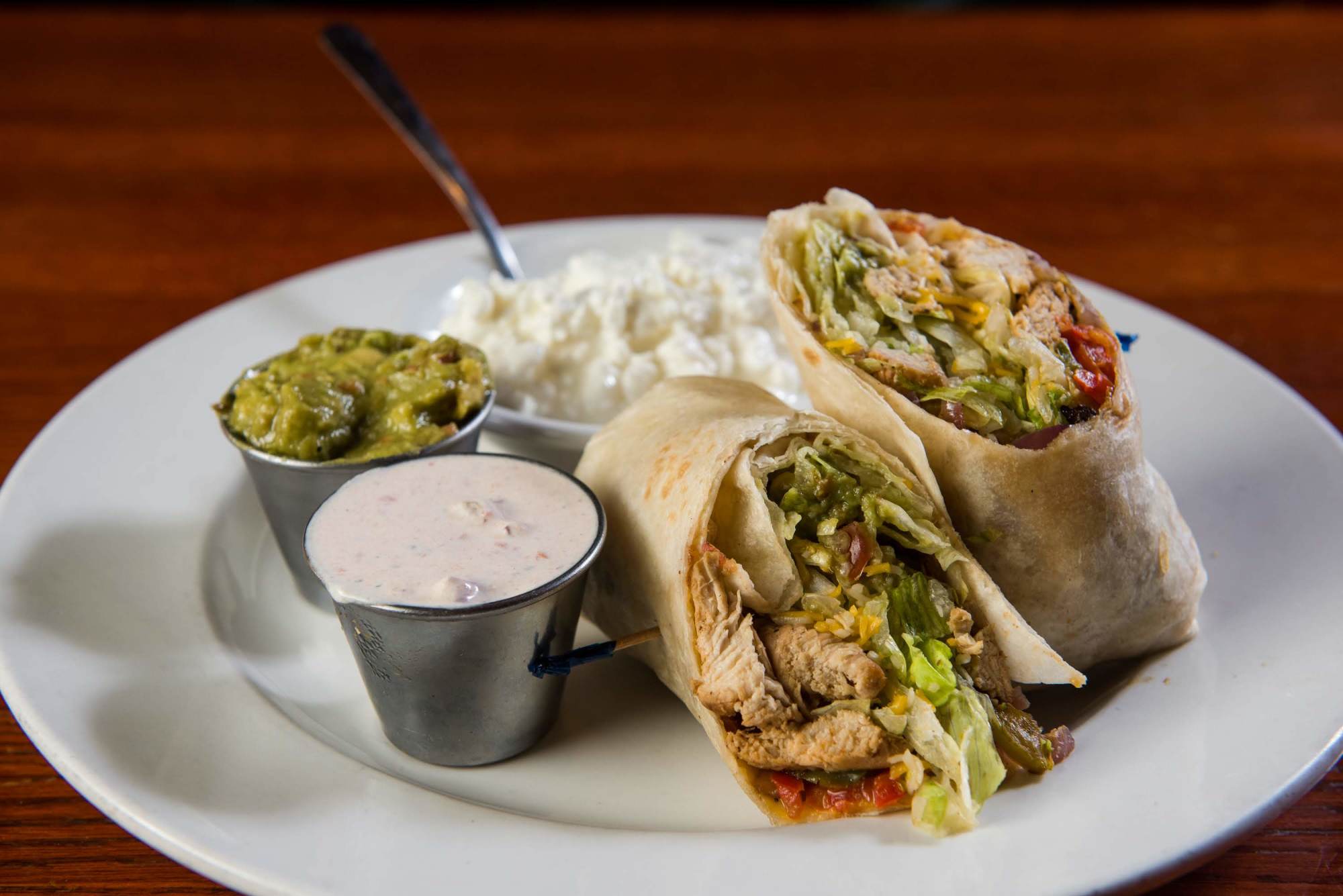 Order Chicken Fajita Wrap food online from The Vine Tavern & Eatery store, Tempe on bringmethat.com