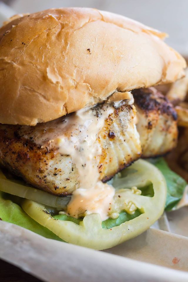 Order Wood-grilled Fish Sandwich food online from The Sutler Saloon store, Nashville on bringmethat.com