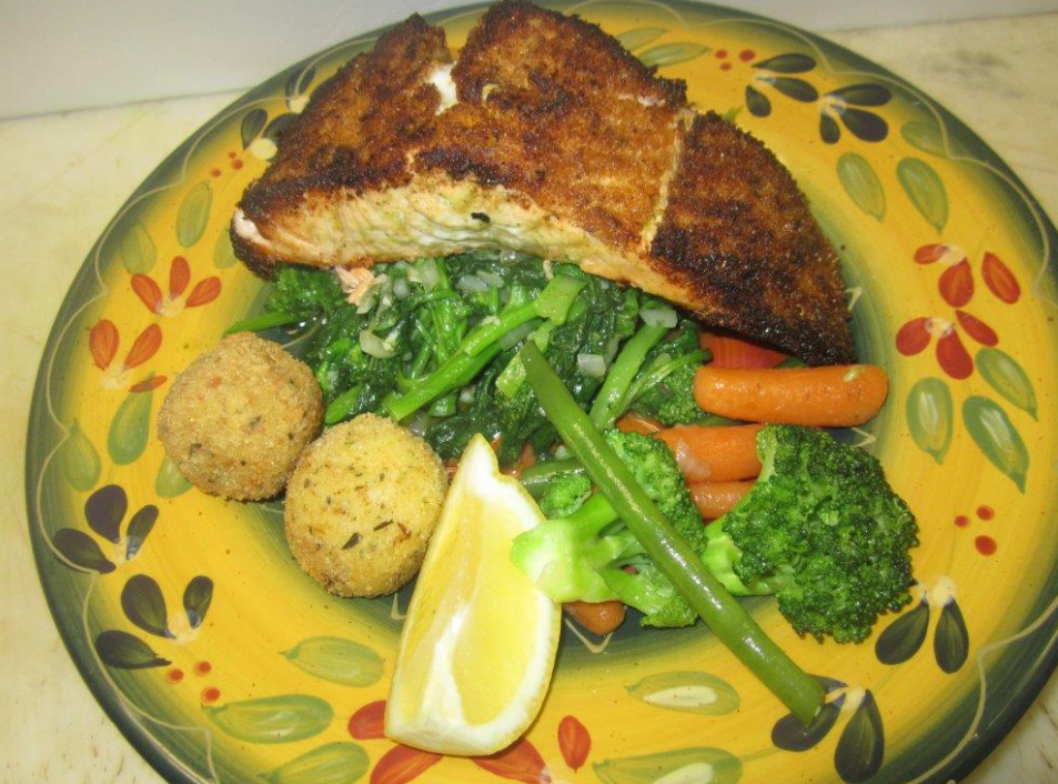 Order Salmon food online from Monica Cafe Restaurant store, Pompton Lakes on bringmethat.com