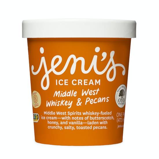 Order Middle West Whiskey and Pecans Pint food online from Jeni Splendid Ice Creams store, Washington on bringmethat.com