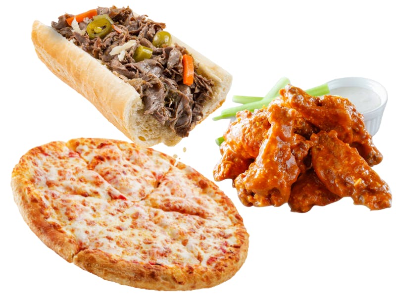 Order Large Pizza, 10 Pc. Buffalo & Cheese Steak - Daily Specials food online from G & G Pizza store, Chester on bringmethat.com