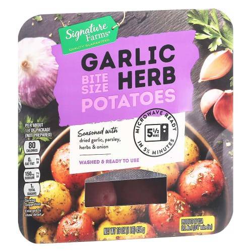 Order Signature Farms · Bite Size Garlic Herb Potatoes (16 oz) food online from Safeway store, Redding on bringmethat.com