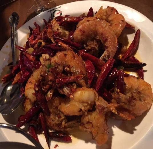 Order House Special Dry Chili Prawns food online from Lao Sze Chuan store, Downers Grove on bringmethat.com