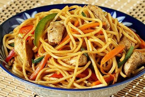 Order Chicken Noodles food online from Ruchi Indian Restaurant store, Bellevue on bringmethat.com