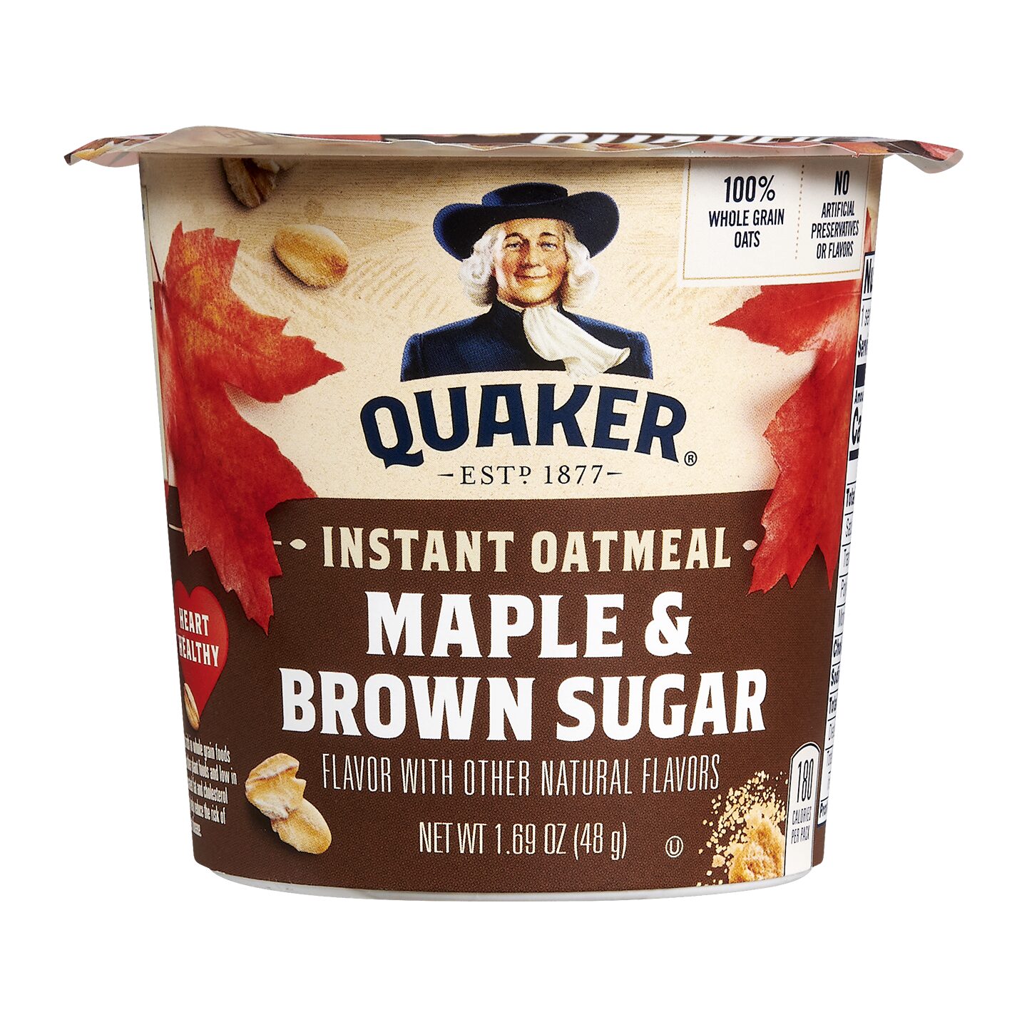 Order Quaker Instant Oatmeal Maple Brown Sugar Cup 1.69oz food online from Sheetz store, Coraopolis on bringmethat.com